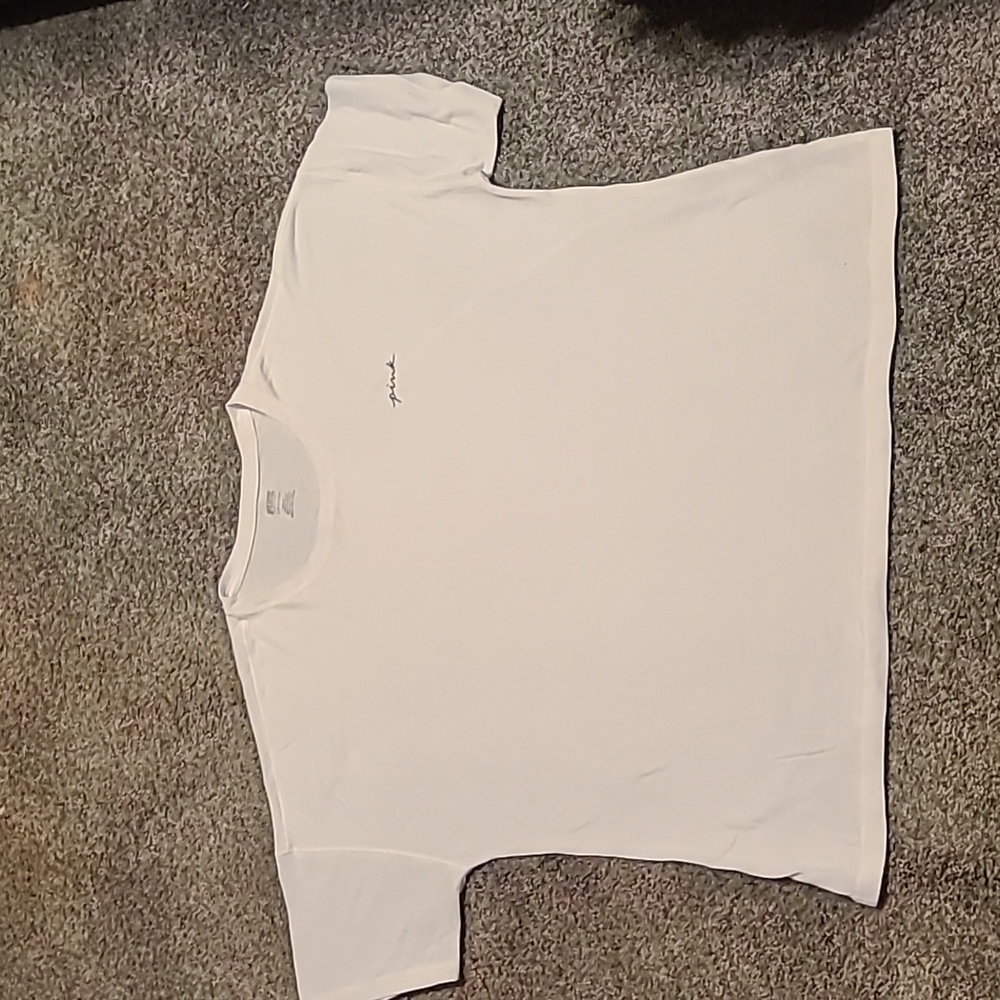 White T-Shirt with Script Logo